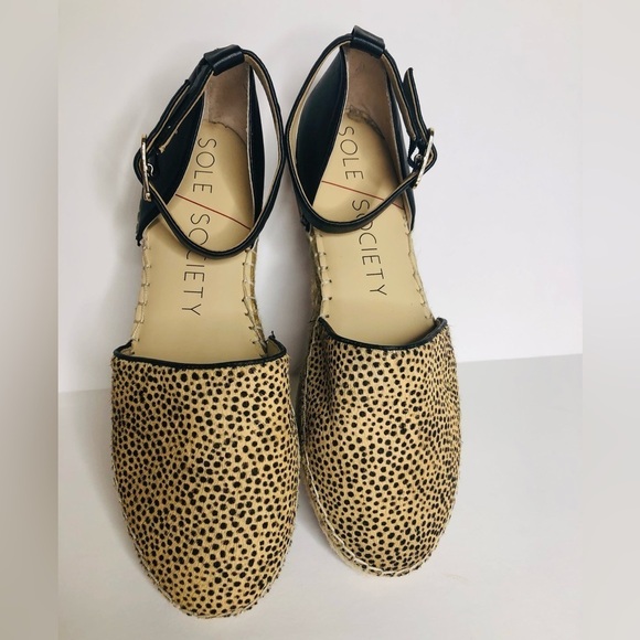 Sole Society Calf Hair Espadrille-Polka Sandals Size: 8M 38.5 - Picture 9 of 16